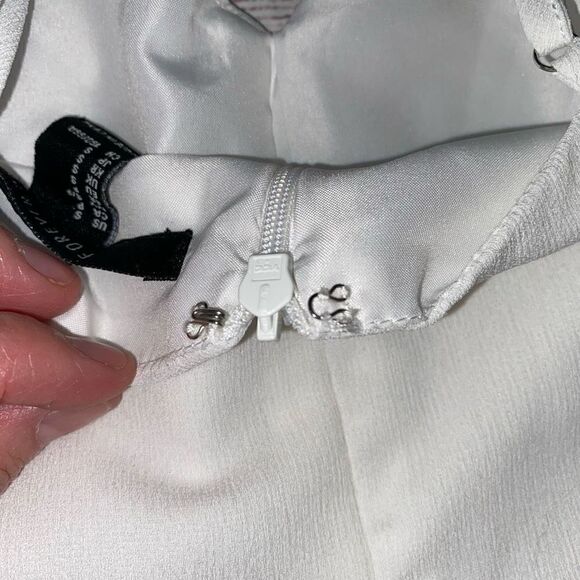 Forever 21 spaghetti strap romper w/floral embroidery white S women - Picture 12 of 13